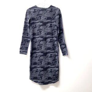 Monrow Crew Neck Long Sleeve Camo Print Dress Size M